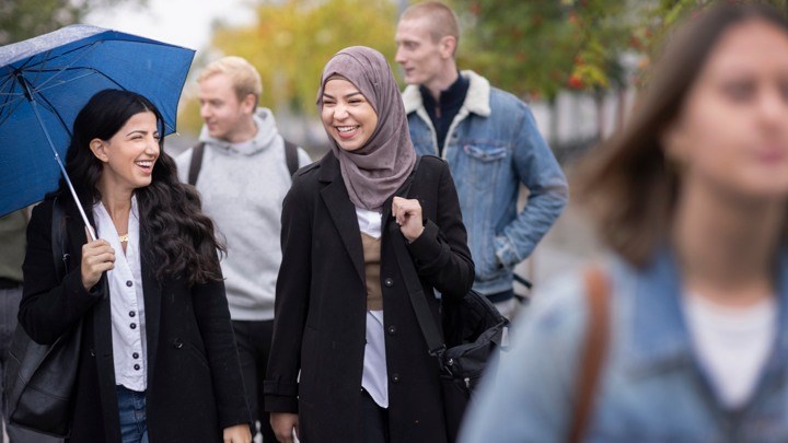 Students on campus